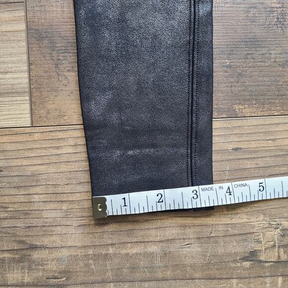 Spanx Black Faux Leather Womens Leggings Size XS Stretch Black Shapewear FLAW130 - Picture 10 of 10